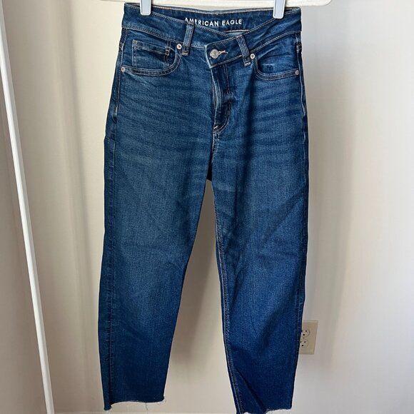 AE Stretch Mom Straight Jean - Picture 1 of 11